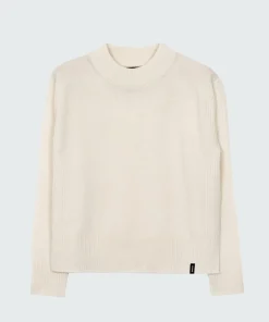 New Finisterre Women's Cavan Ribbed Knit Sweater Ecru