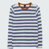 Discount Finisterre Women's Eldon Long Sleeve T-Shirt CoastalFjord/Ecru