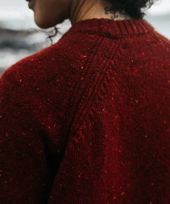 Flash Sale Finisterre Women's Farne Crew Neck Knit Jumper BerryRed