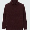 Discount Finisterre Women's Farne Roll Neck Knit Sweater BlackCherry
