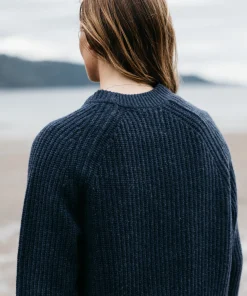 Hot Finisterre Women's Mora Knit Sweater Navy