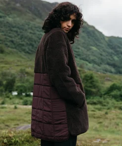 Outlet Finisterre Women's Orsik Fleece Longline Jacket SealBrown
