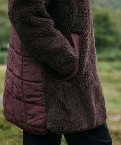 Outlet Finisterre Women's Orsik Fleece Longline Jacket SealBrown