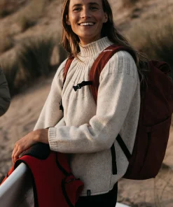 Fashion Finisterre Women's Stornoway Cable Yoke Sweater Oatmeal
