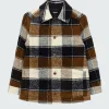 Store Finisterre Women's Stowe Blanket Jacket EcruMultiCheck
