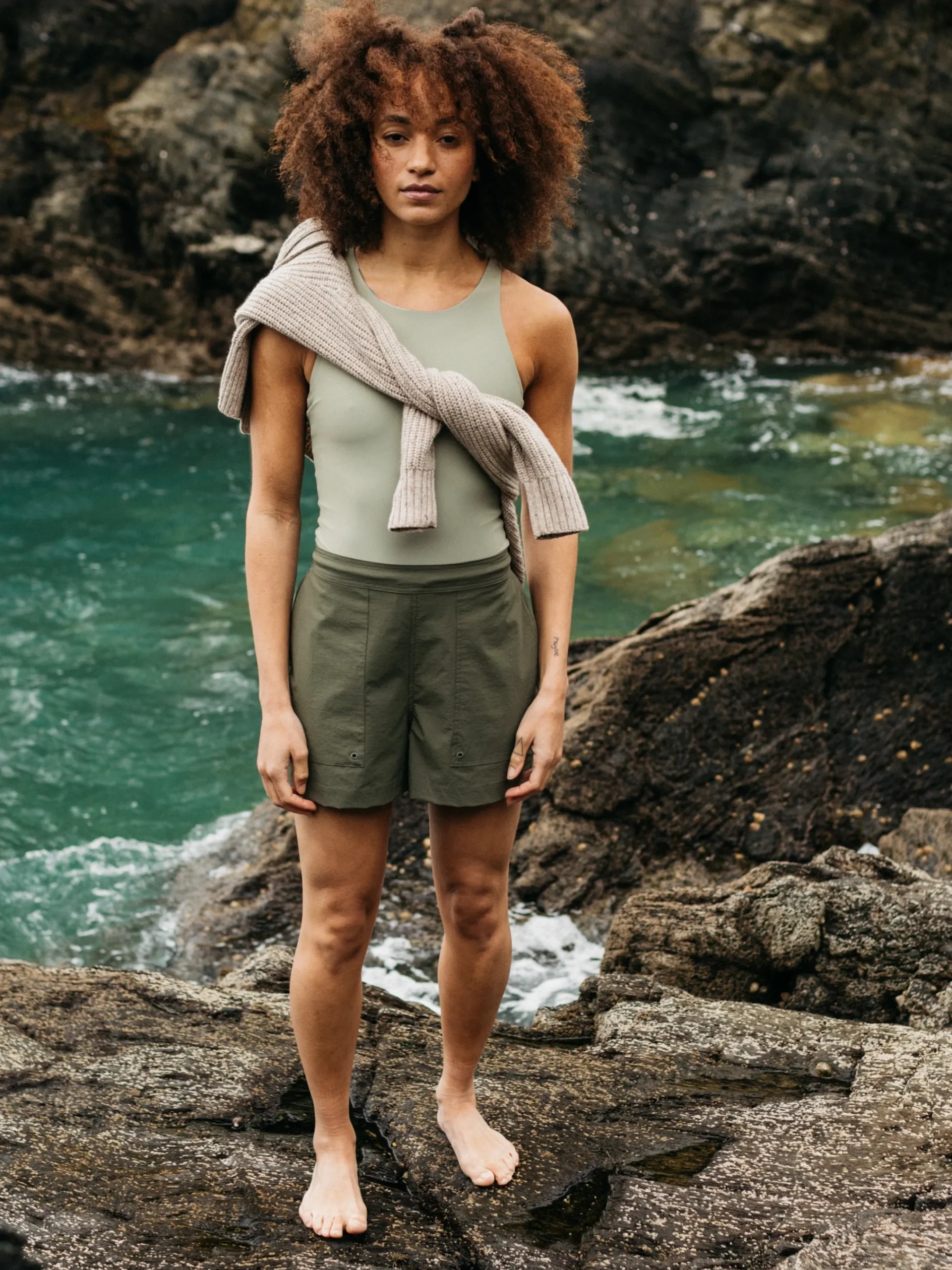 Online Finisterre Women's Walker Hybrid Shorts Olive