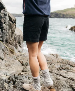 Cheap Finisterre Women's Yarrel Canvas Shorts Black