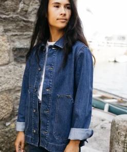 Clearance Finisterre Women's Yarrel Denim Chore Jacket RetroIndigo